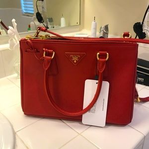 Prada Saffiano Leather Bag RED